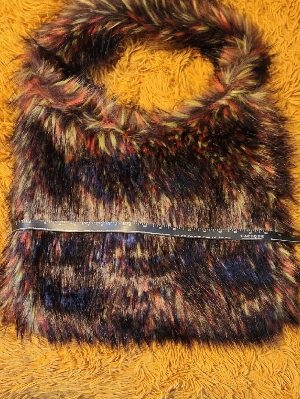 Source Unknown Multi-Color Faux Fur Shoulder Bag - Picture 3 of 7